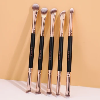 MAANGE Eye Makeup Brushes Kit 5pcs Eyeshadow Nose Contour Smudge Blending Soft Synthetic Bristle Lip Brush Cosmetic Beauty Tools 1