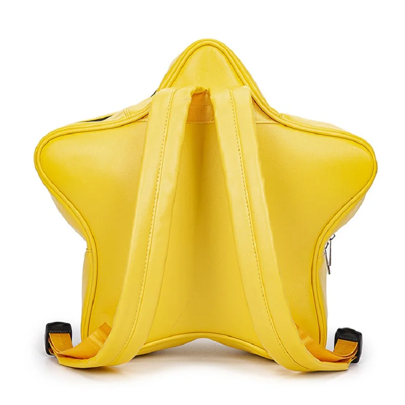 Y2K Large Eyes Yellow Star Backpack Cartoon Schoolbag Bookbag Shopping Kids Travelling Backpack Waterproof Shoulder Bag