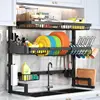 Over The Sink Dish Drying Rack (Expandable Height and Length) Snap-On Design 2 Tier Large Dish Rack Stainless Steel 1