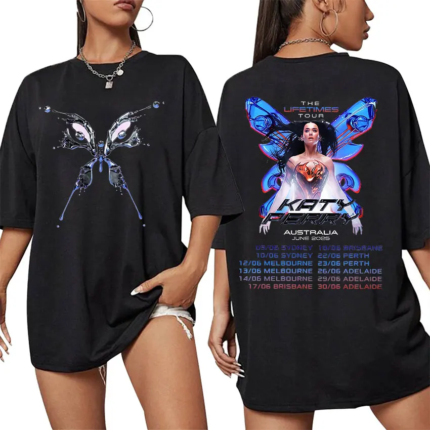 Singer Katy Perry The Lifetimes Tour 2025 New T Shirt Men Women