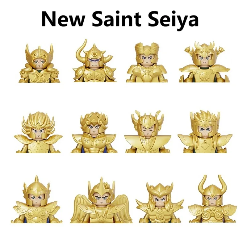 New Gold Saint Seiya Set Mini Action Figure Building Blocks Toys 4