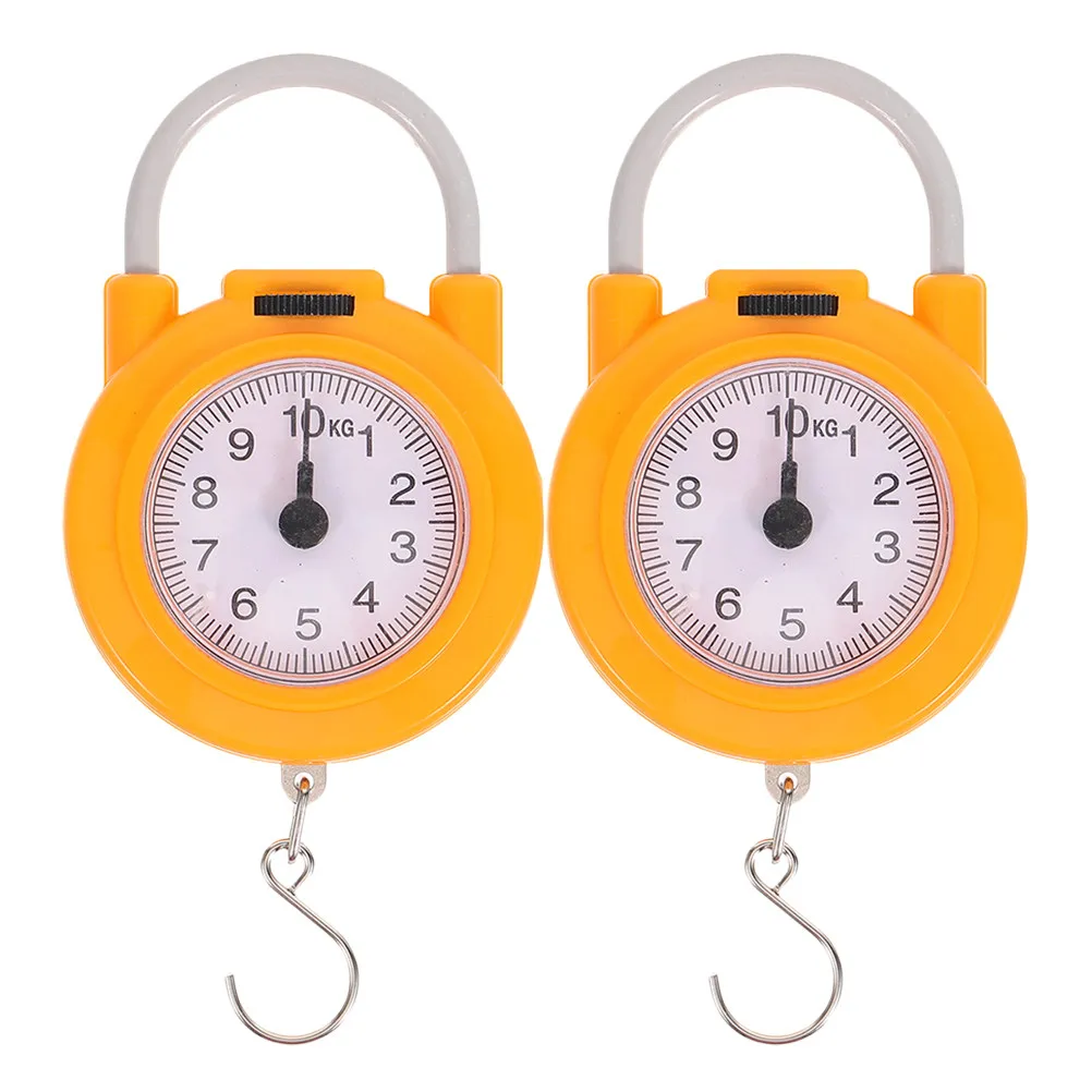 1쌍 휴대용 교수형 저울 경량 소형 스프링 기계식 물고기 무게 측정 저울 낚시,..