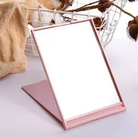 Folding Mirror Mini Portable Makeup Mirror Hand Standing Small Mirror Vanity Foldable Compact Pocket Cosmetics Tools 2