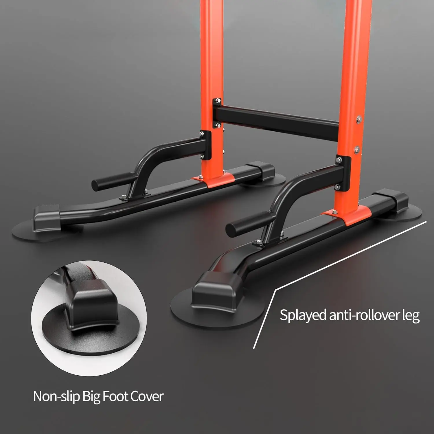 Dip Station For Home Gym Strength Training Fitness Workout Station Chin-Ups Push-Ups Pull-Ups Dip-Ups 330LBS T055CDC