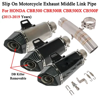 Slip On For Honda CBR500 CBR500F CB500X R 2013 - 2019 Years Motorcycle Exhaust Escape Modify Mid Link Pipe Muffler DB Killer