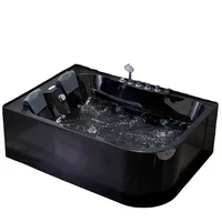 Manufacturer Freestanding Whirlpool Massage Jetted Jets And Heater Adult Bath Tub Modern Design China Acrylic Bathroom 3 Years 1