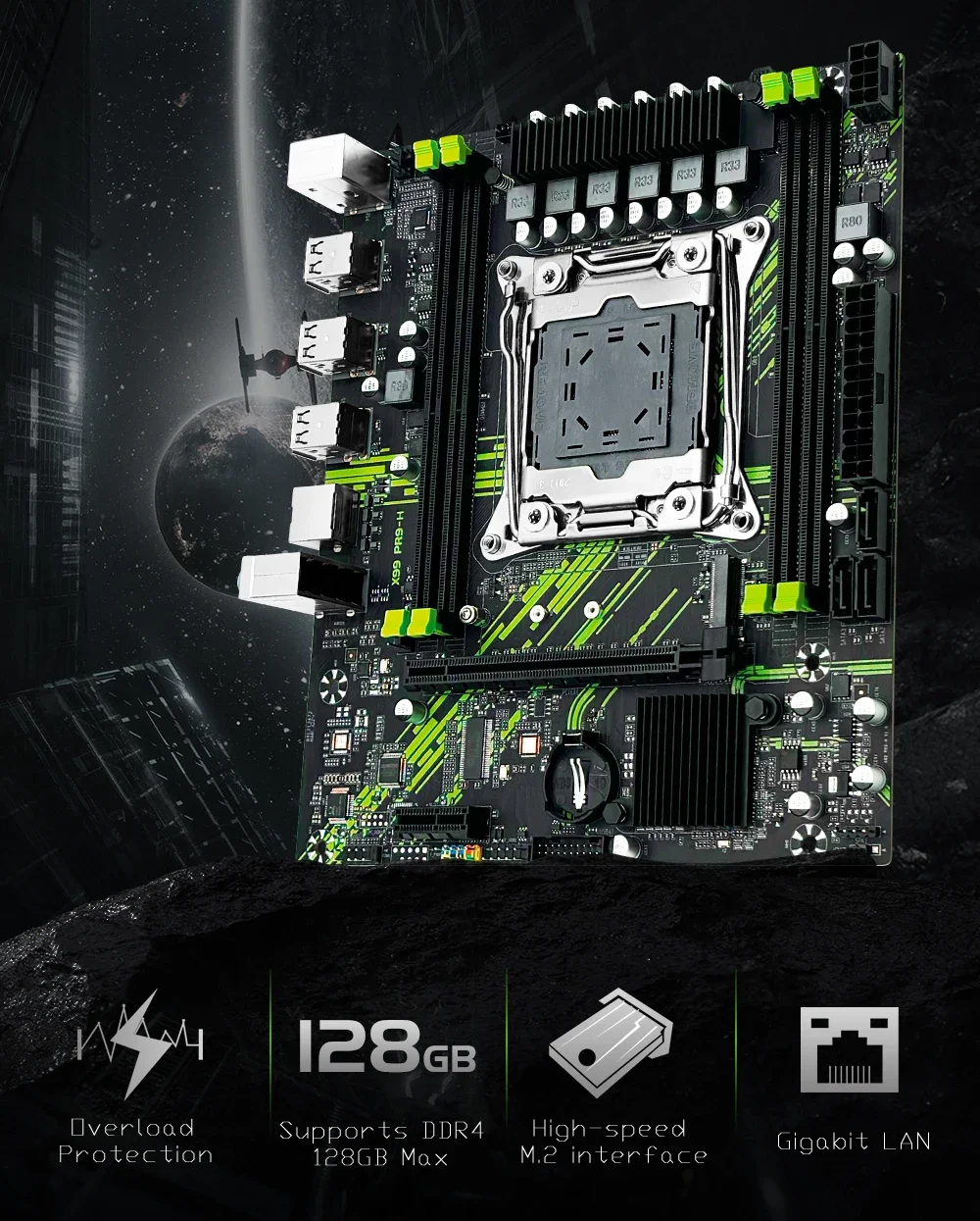 Description Picture 3 of itemPR9-H MACHINIST X99 motherboard Set kit LGA2011-3 xeon E5 2640 V3 CPU and DDR4 16GB ECC memory combo NVME SATA M.2