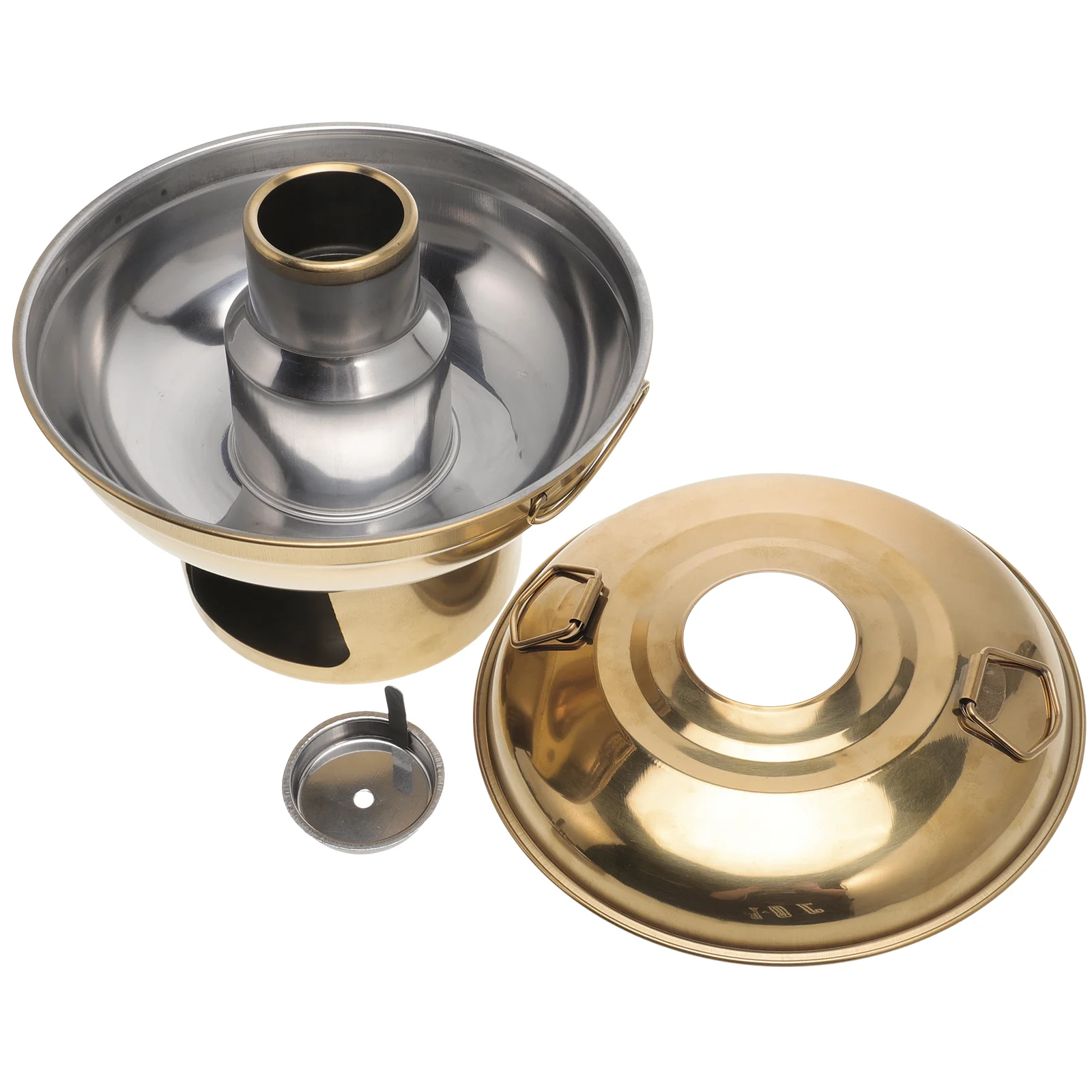 

Stainless Steel Cooking Pot Household Hot Pot Outdoors Indoors Cookware With Alcohol Stove