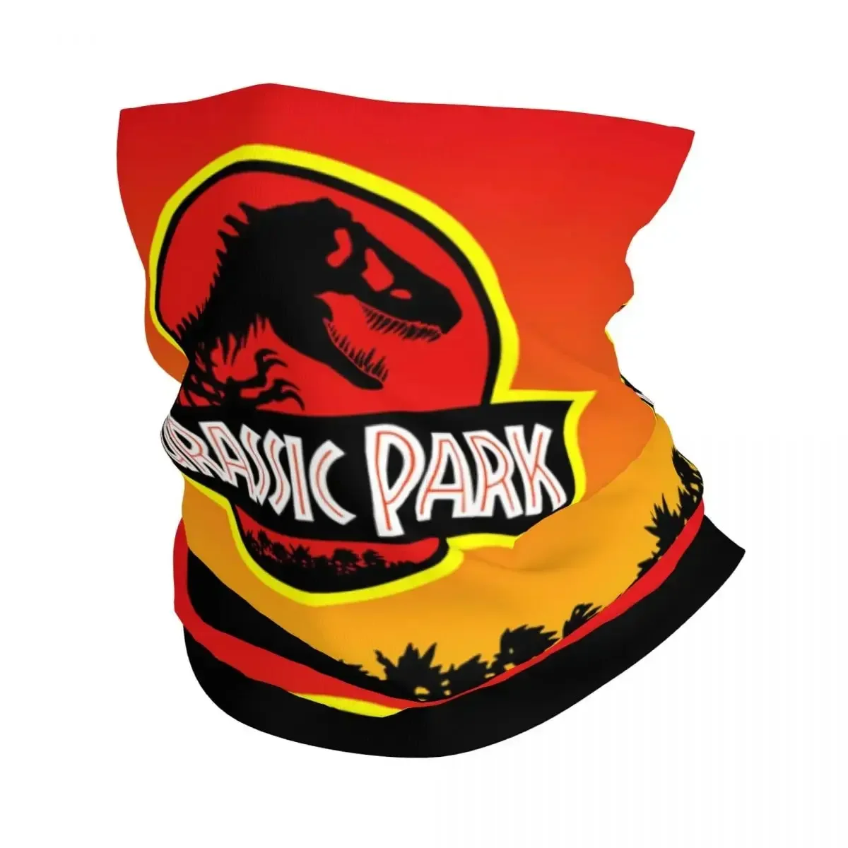 

Jurassic Park Dinosaur Print Bandana Neck Gaiter for Ski Cycling Men Women Wrap Scarf Headband Warmer