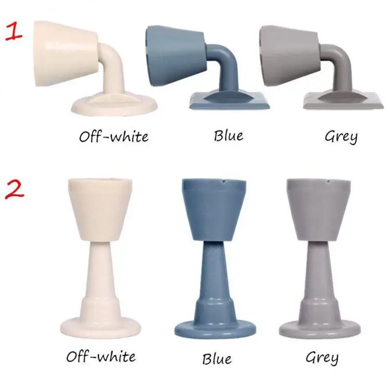 Silicone Door Stopper Self Adhesive Strong Suction Wall Protectors Hidden Mute Anti Collision Floor Holder