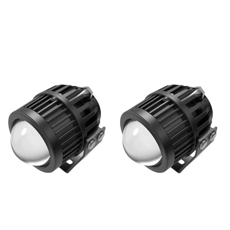 2.0인치 3색 바이 LED 안개등 프로젝터 렌즈 자동차 LED 헤드라이트 상/하향등 주행등