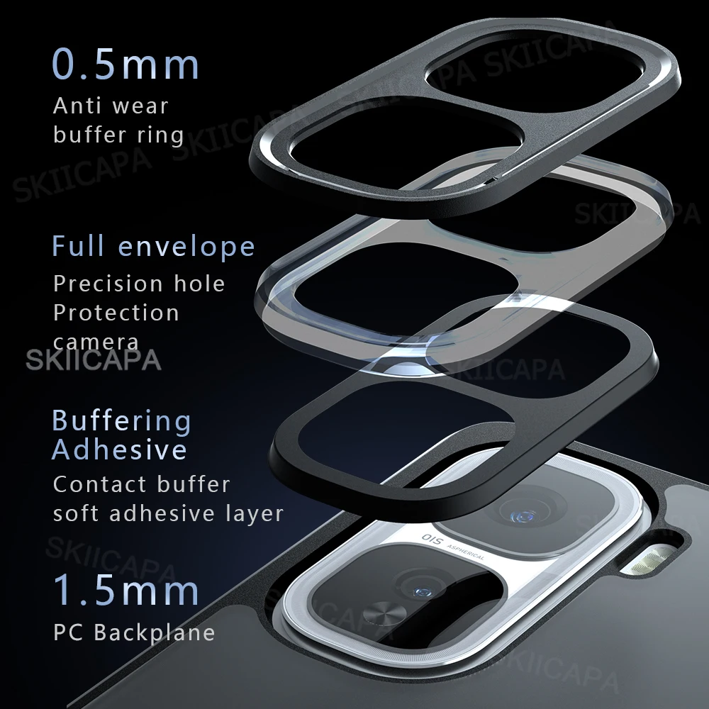 Matte Shockproof Hard Bumper with Soft Clear Back Cover