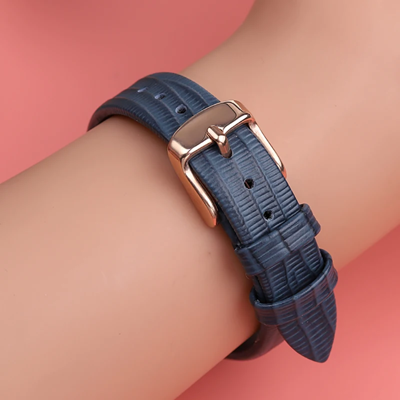 Fashionable Energetic Style Leather Cowhide Watchband for Women’s Smartwatch, 14mm