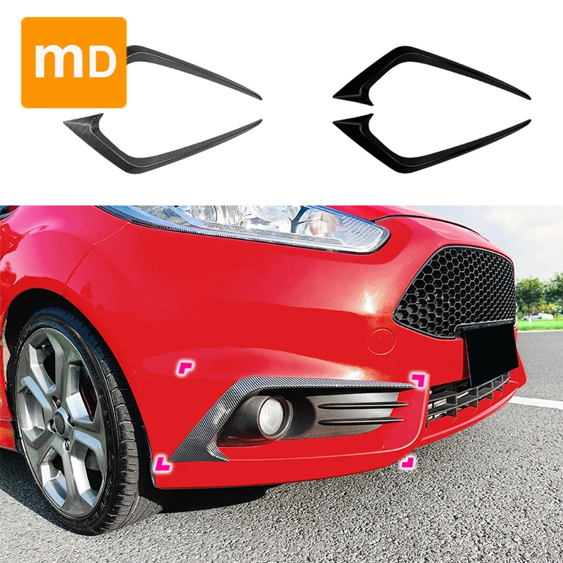 

Glossy Black Front Splitter Bumpers Body Kit Guard For Ford Fiesta ST MK6 2012-2017 Decorative Car Accessories Upgrade