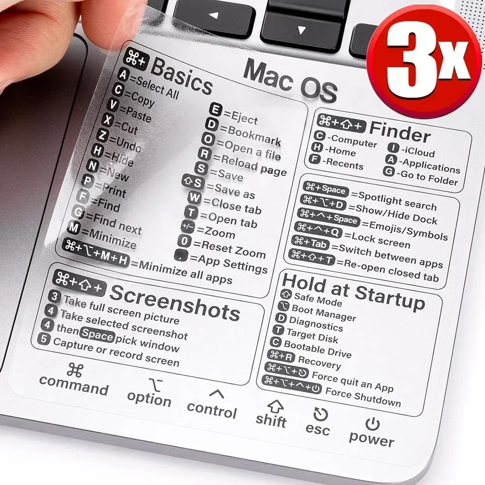 Laptop Keyboard Reference Shortcut Stickers For MacBook Air Pro Windows keyboard stickers windows stickers shortcut stickers vinyl film sticker