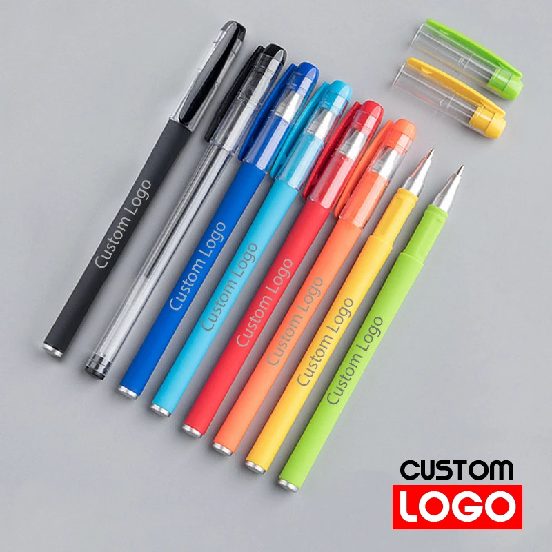 

0.5mm Neutral Pen Student Custom Logo Plastic Pen Multi -color Signature Pen Advertising Gift Stationery Wholesale Engraved Name