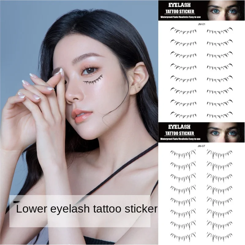 

Natural Lifelike Lower Eyelash Tattoo Sticker Makeup Waterproof Lasting Temporary Tattoo Patch Lower Lashes Extension Cosmetics