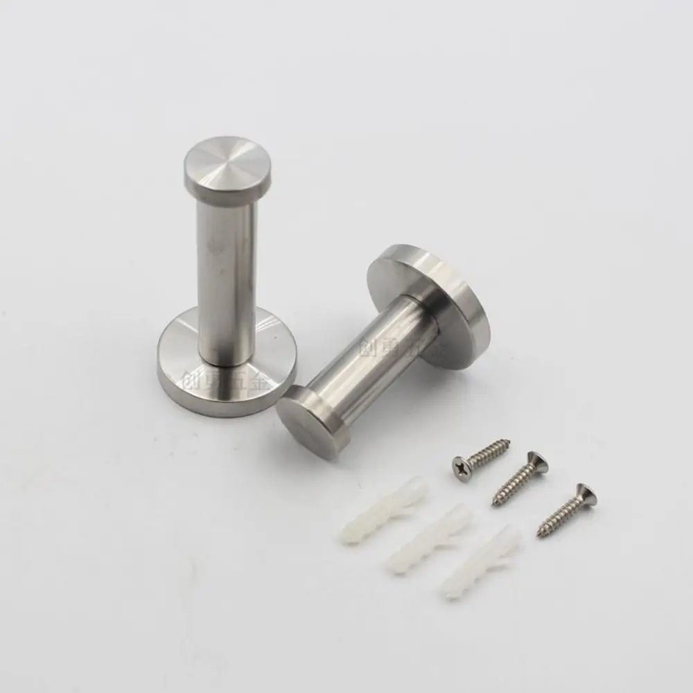 Description Picture 6 of item1Pcs Stainless Steel Single Clothes Hook with Screw Cylindrical Hat Towel Rack Wall Punching Hook Bathroom Hardware Accessories