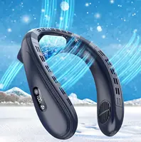 New Neck Air Conditioner Portable Neck Fan Rechargeable Semiconductor Cooling Bladeless Fan Outdoor Personal Fan Wearable Cooler 2