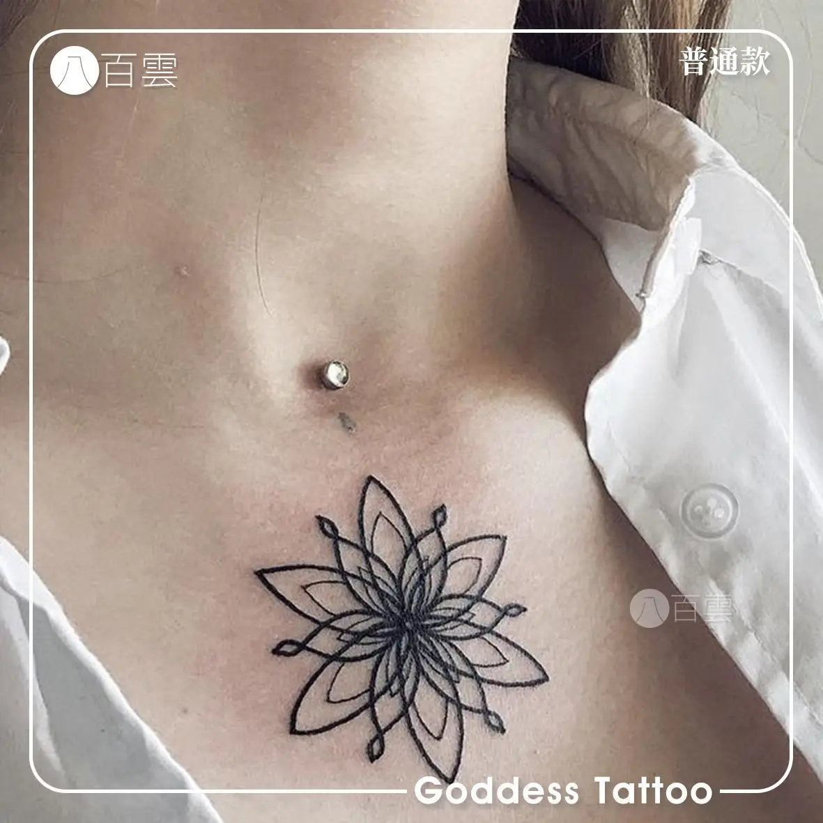 

Flower Totem Temporary Tattoos for Women Geometric Tattoo Art Waterproof Tattoo Lasting Simplicity Sticker Tatuajes Temporales