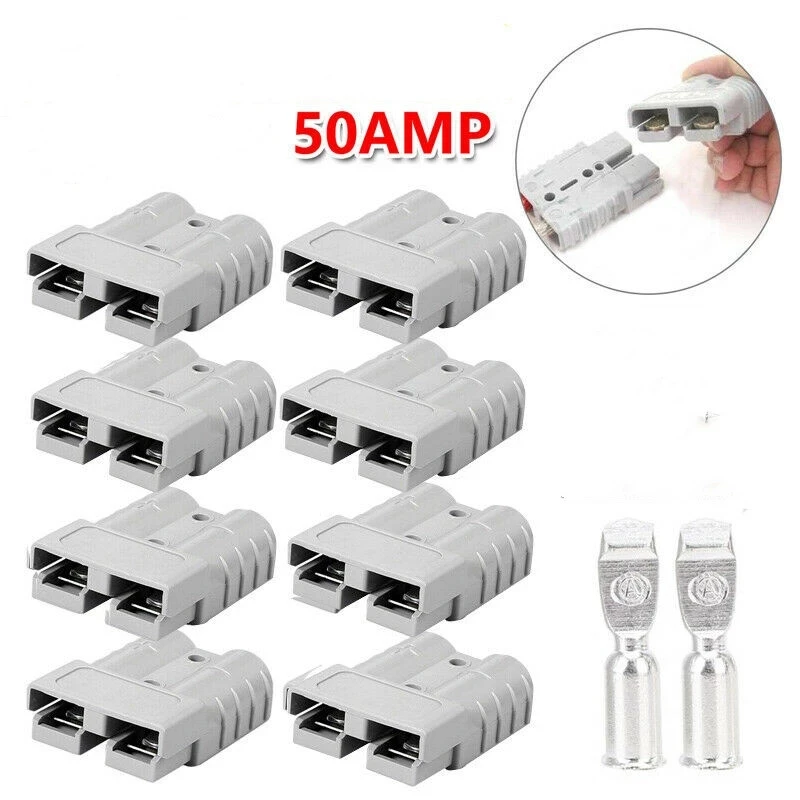 50A Quick Plug Battery Charging Connector For Anderson Style DC Power Tool Motorcycle Socket Adapter Accessories battery terminal connectors,plug connectors,battery connector cable,battery connectors,electrical connectors