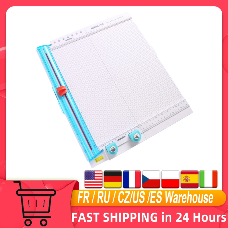 KWtrio13095PaperTrimmerScoringBoard7in1CraftPaperCutter