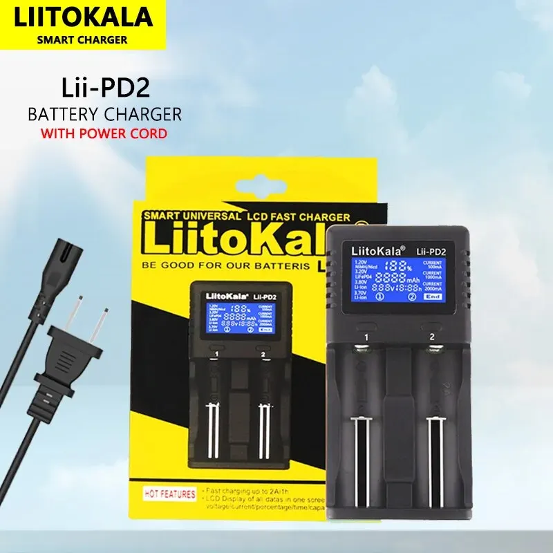 LiitoKala Lii-500 Lii-PD4 Lii-PD2 Lii-S2 Lii-S4 Lii-402 Lii-M4 Lii-M4S 배터리 충전기, 18650 26650 21700 리튬 NiMH 배터리