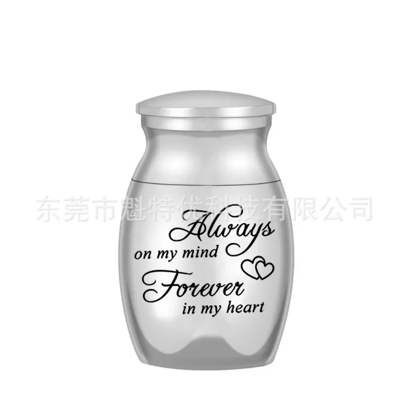 Engravable Mini Cremation Urns For Pet Cat Dog / Human Ashes Casket Funeral Loss of Love Stainless Steel Cremation Urn Jar