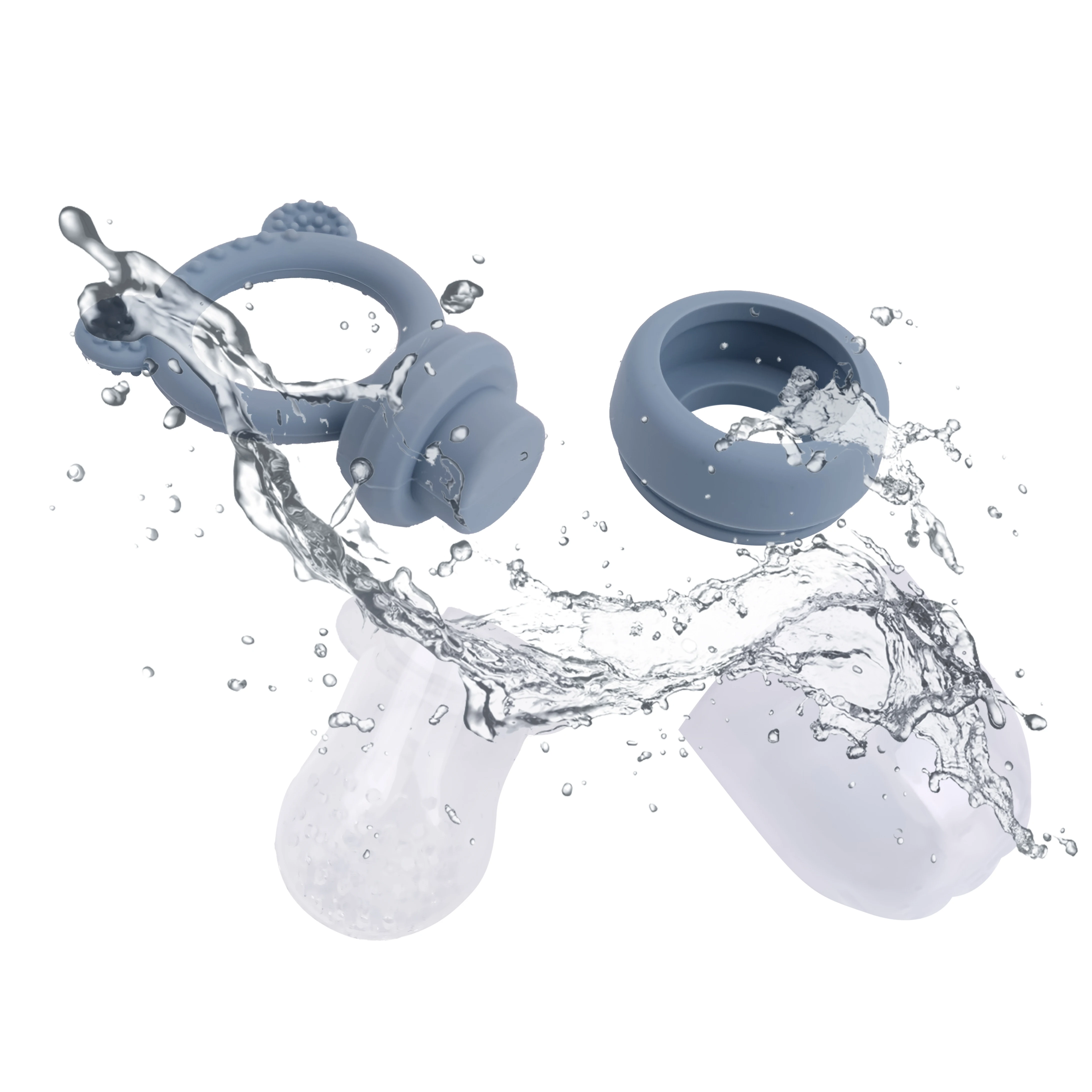 2-in-1 Bear Shape Silicone Baby Food Feeder/Fruit Feeder Pacifier Infant Teething Toy