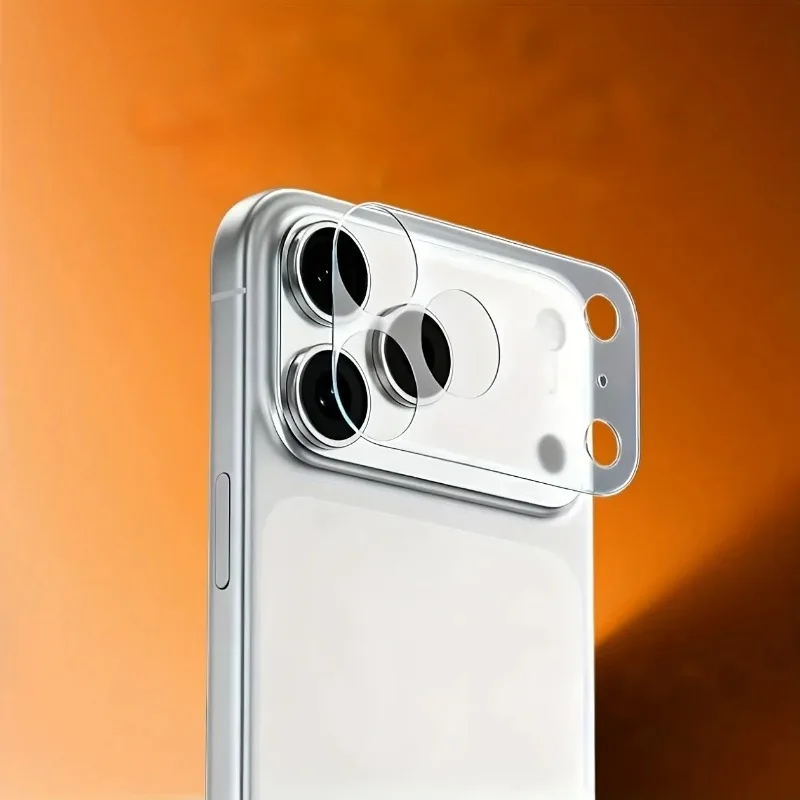 2 Pezzi Protezione Fotocamera HD Trasparente per iPhone 17 Pro Max 17 Pro Air, Pellicola Posteriore in Vetro Temperato Flessibile Anti-Graffio per Lente - immagine 3