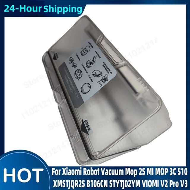 Dustbin Parts For Xiaomi Robot Vacuum Mop 2S MI MOP 3C S10 XMSTJQR2S B106CN STYTJ02YM VIOMI V2 Pro V3 Dust Box Accessories