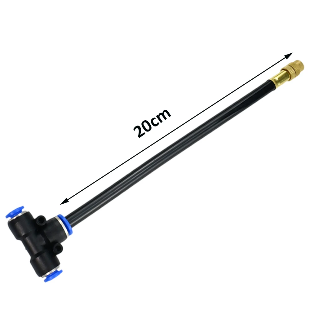 5/10/15/20pcs Free Bending Yellow Copper Mist Nozzle 8mm Straight Push Lock Joint Garden Watering Humidification Sprayer 2