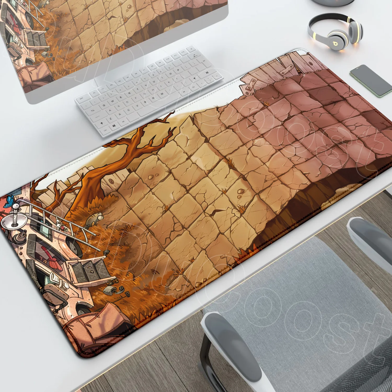 Enhanced Gaming Mouse Pad - Plants vs. Zombies HD Design, Non-slip, Thickened Rubber
