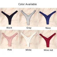 Women Sexy V Waist Sexy Sports Thongs G-string Breathable Panties Low Waist Underwear Knicker T Pants Elastic Bikini Underpants 4