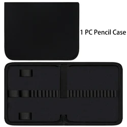 Deluxe 27 - Slot Foldable Colored Pencil Case with Zipper - Large Capacity Storage Organizer (Black)