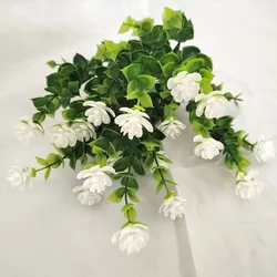 UV Resistant Artificial Flower Bundle for Indoor & Outdoor Decor (White - 1PC)