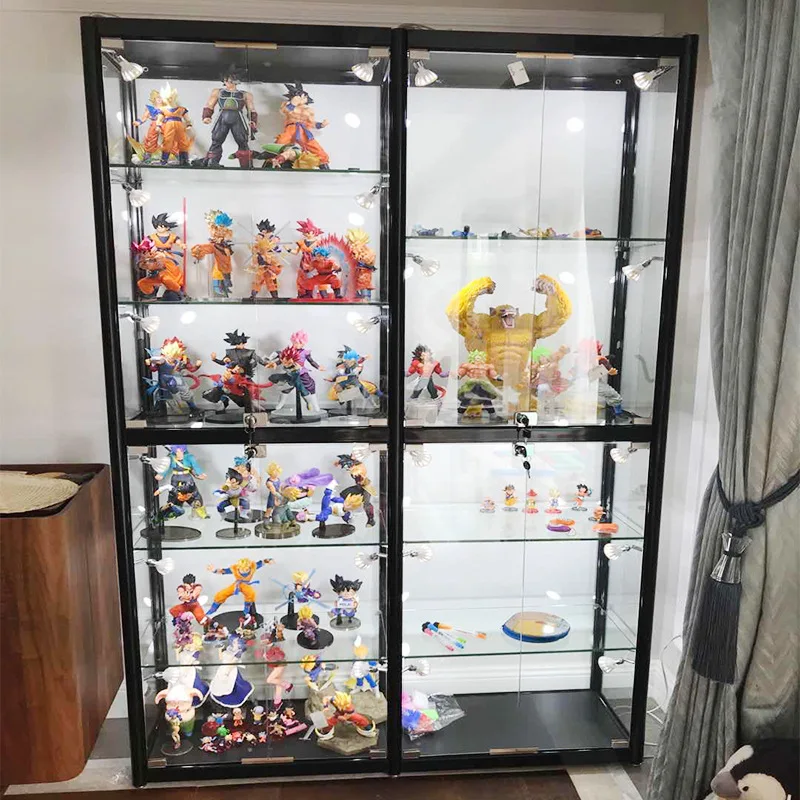 맞춤형. 저렴한 가격 전체 알루미늄 프레임, 유리 Vitrine 벽 디스플레이 쇼케이스 캐비닛, 소매점용 LED 조명