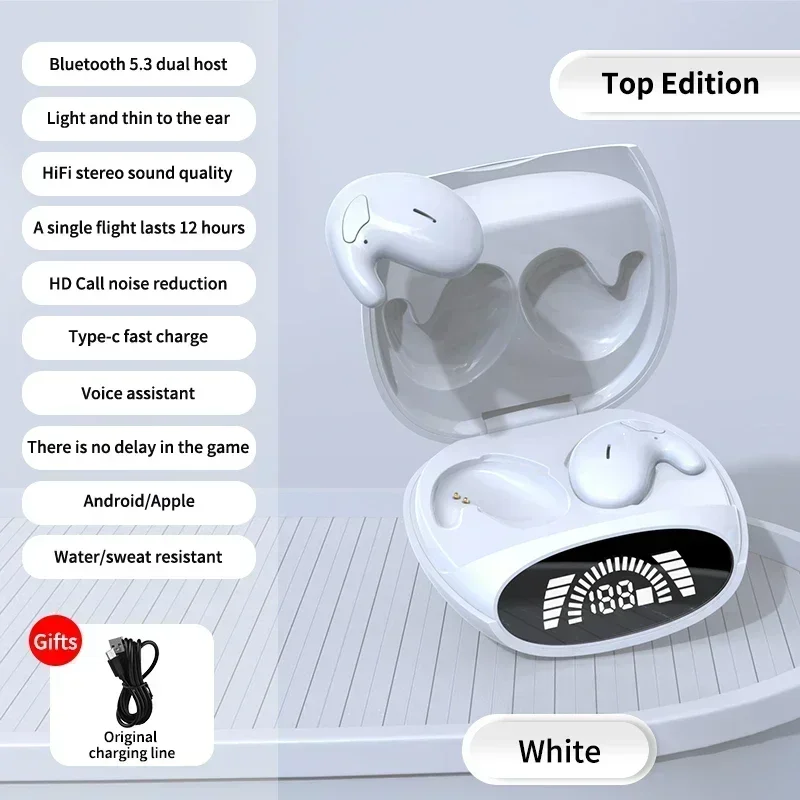 Бездротові спортивні Bluetooth-навушники Highend Tws Dual Ear Sleep In Ear Md538 Mini Painless Call Noise Canceling Thin Headphones
