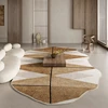 Retro Irregular Living Room Large Area Carpet Geometric Pattern Bedroom Carpet Brown Home Rug Creative Design Minimalist Rugs IG 4