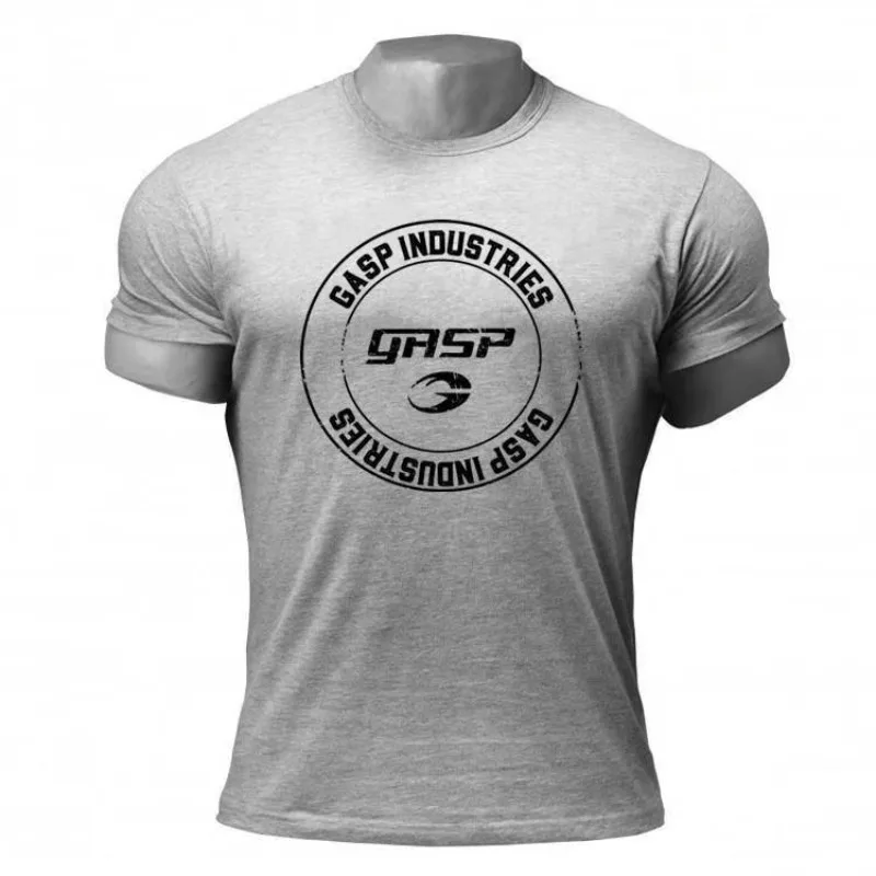 جديد الرياضة القطن الخالص قصيرة الأكمام الرجال طاق...