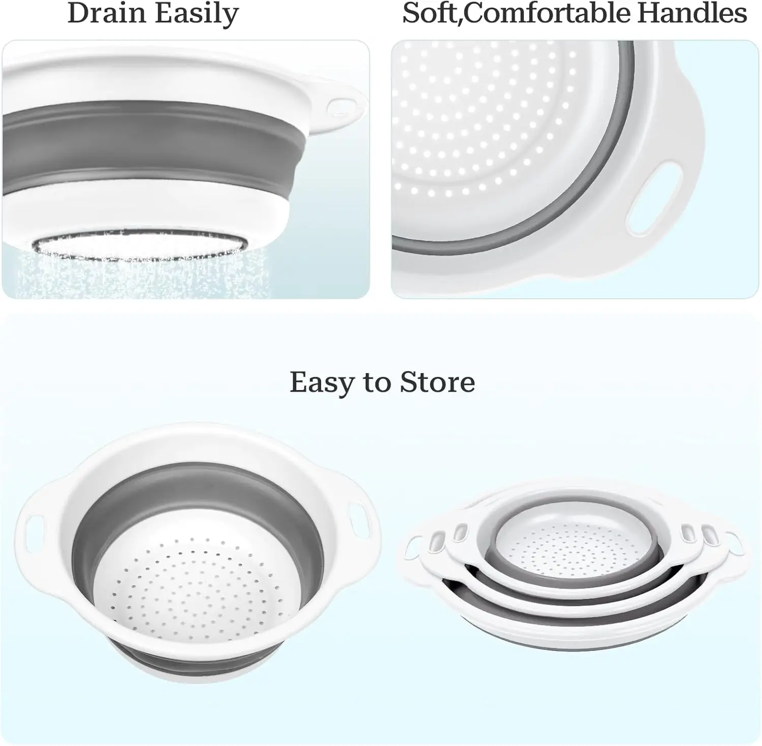 Collapsible Colander Set 4