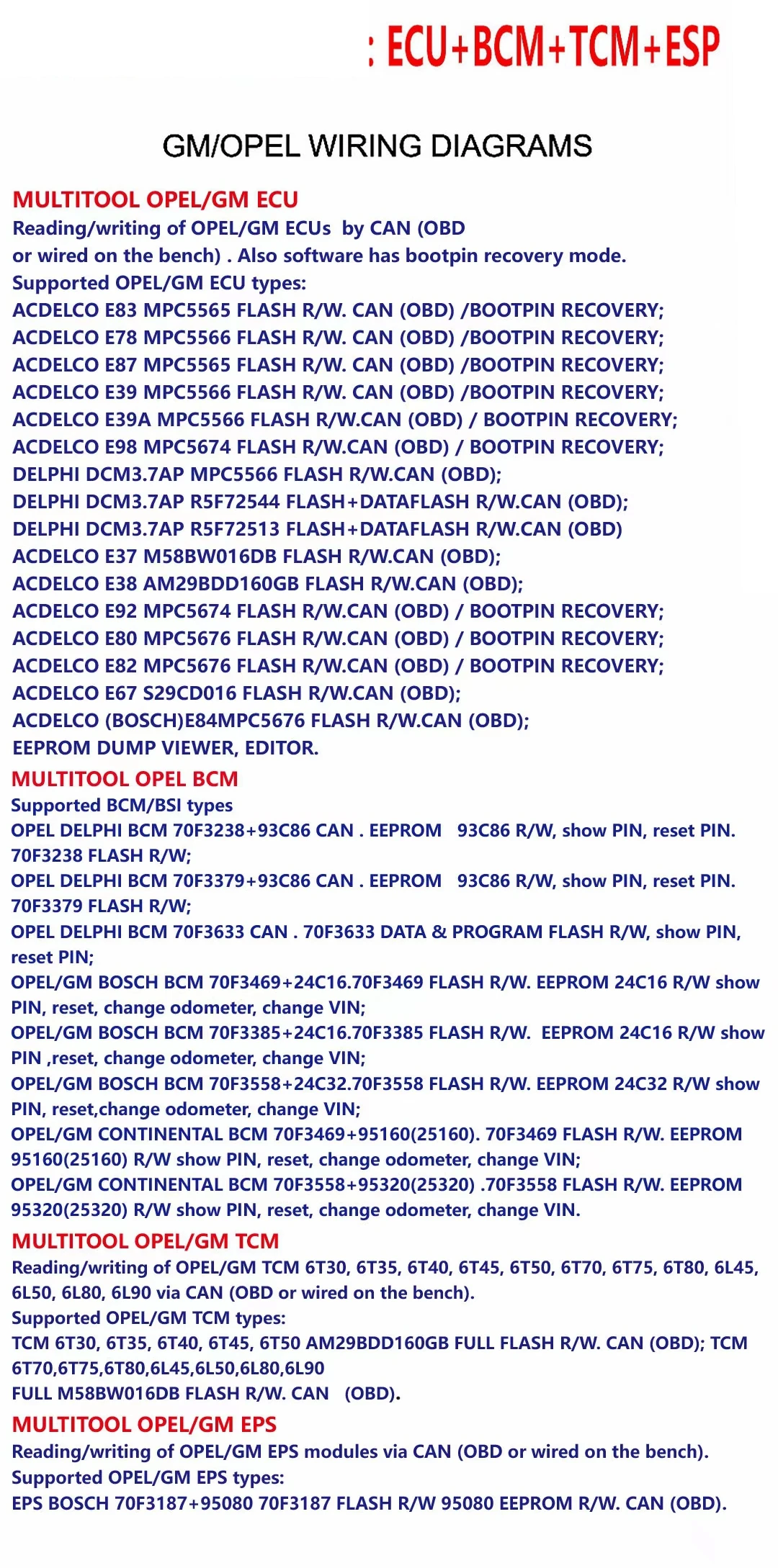 Full PSA BSI IO-PROG ECU TCM BCM &EPS Programmer BD9 Connector Pinout I/O Terminal IO PROG ECU Programmer HW 09.1FLASH EEPROM