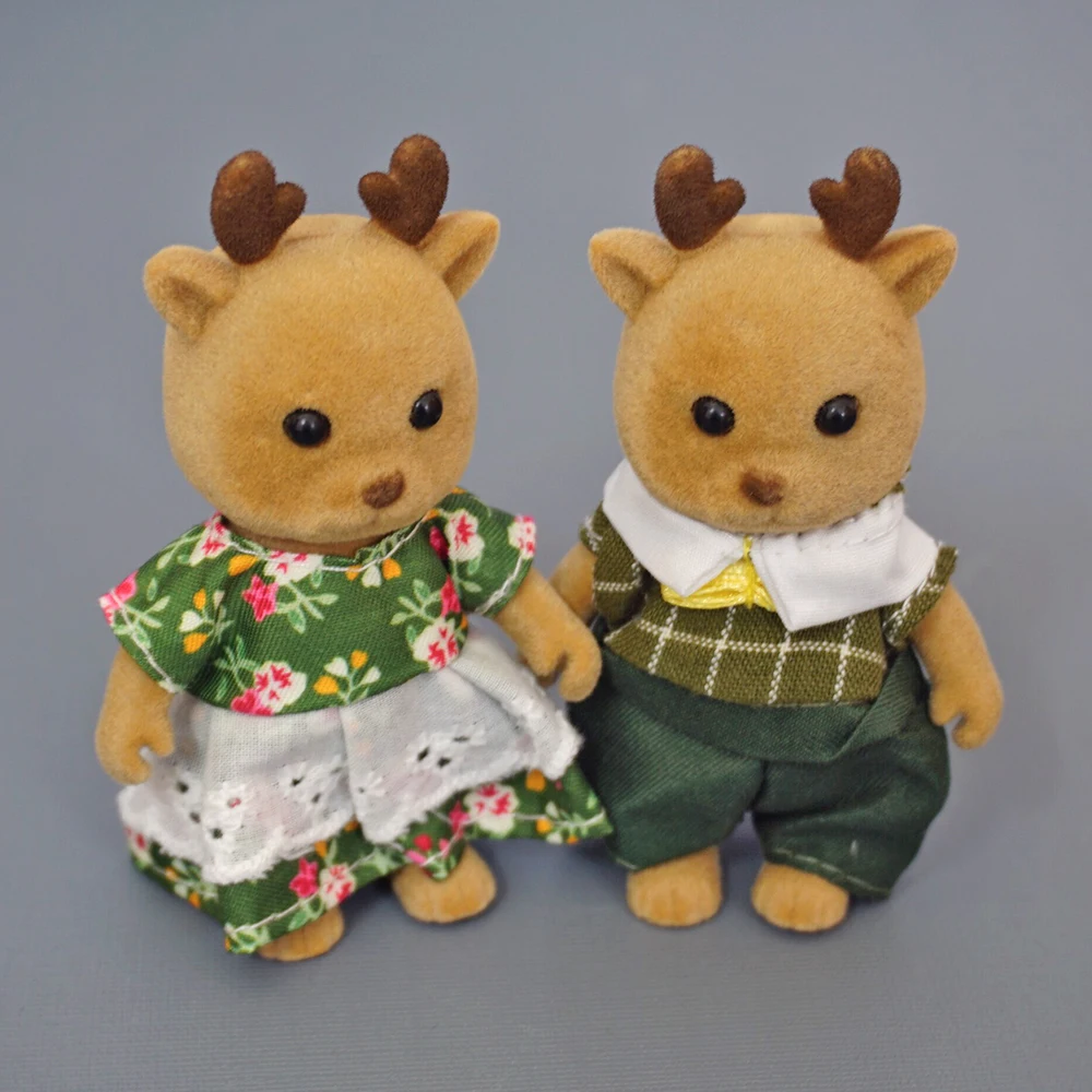 

1:12 Dollhouse Kitchen Accessories Forest Family Doll Mini Model Reindeer Animal Mini Furniture Pretend Play Collectible Gift