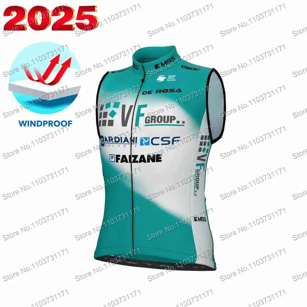 VF GROUP BARDIANI Team Wind Vest Cycling Vest Windproof Road Cycling Jersey Sleeveless Bicycle Windbreaker MTB Sportswear