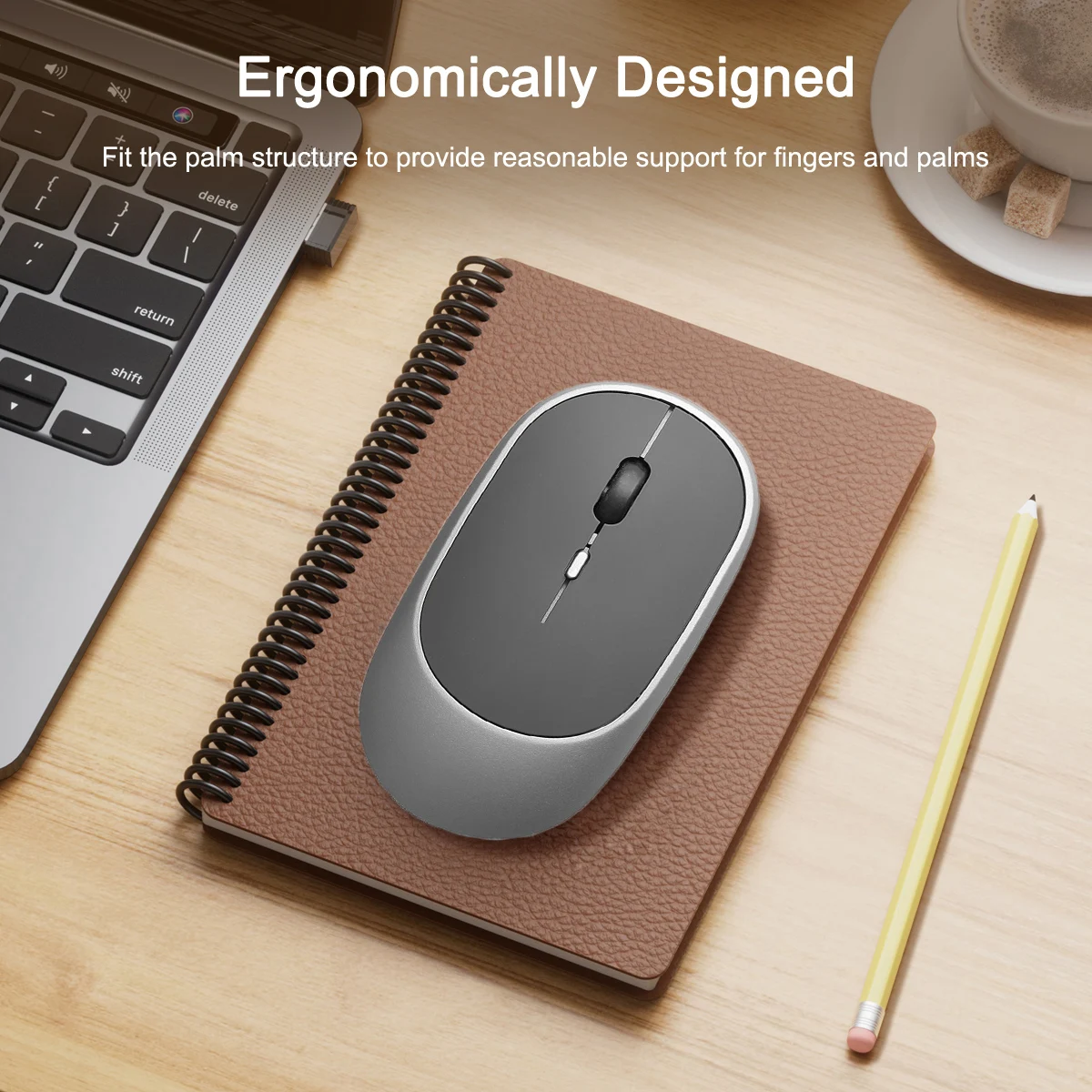 4 Buttons Ergonomic Wireless Mouse 2.4Ghz USB Wireless Gaming Mouse Portable Office Mice For PC Laptop Computer Desktop Macbook