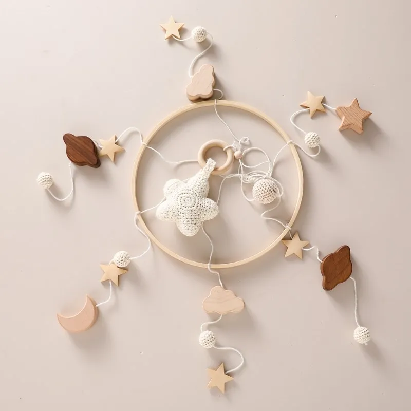 Baby Rassel Spielzeug 0-12 Monate Holz Mobile Auf Dem Bett Neugeborenen Spieluhr Bett Glocke Hängen Spielzeug Halter Halterung infant Krippe Junge Spielzeug – Detail 19