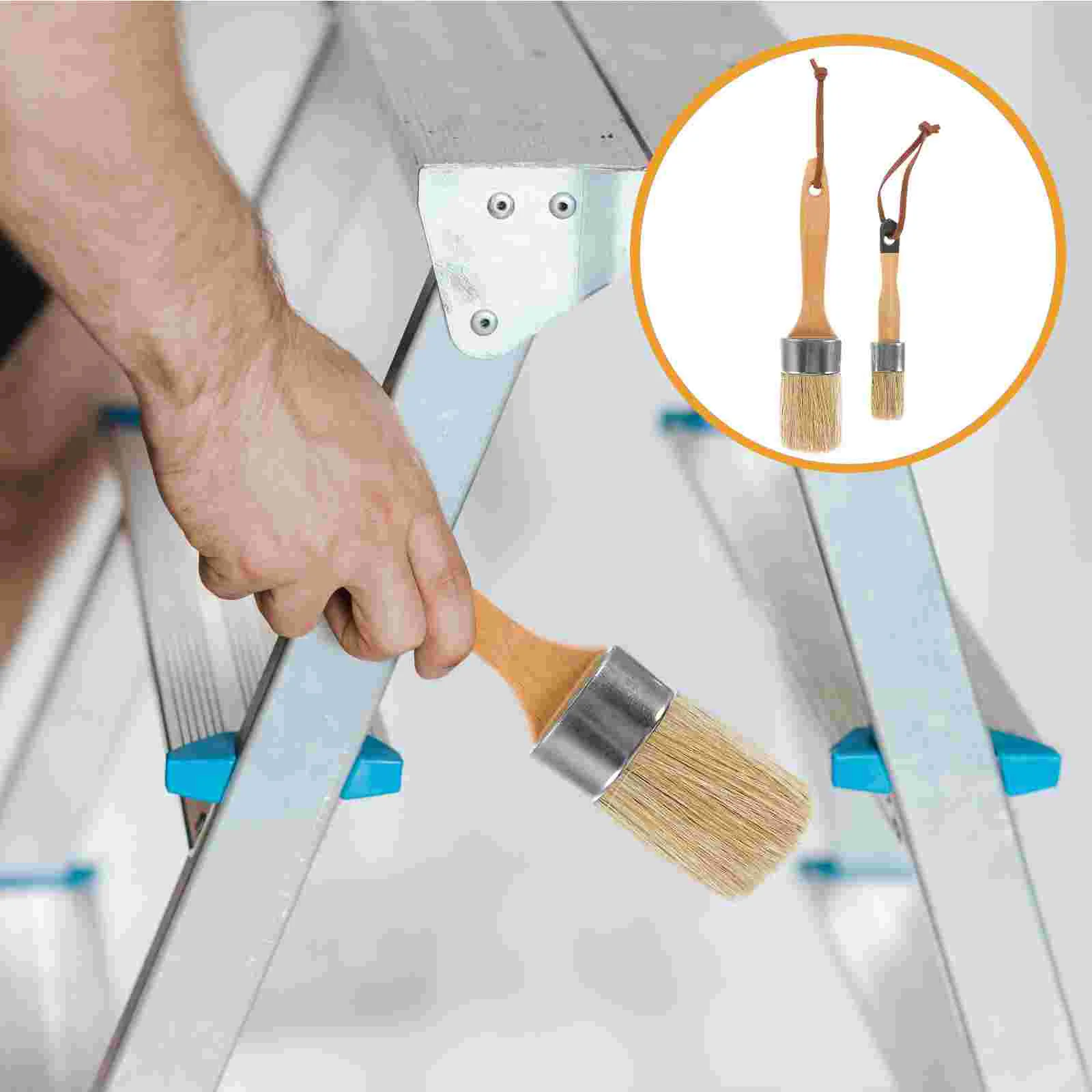 

2 Pcs Paint Brush Brushes for Walls Deck Applying Stain Bulk Wood Wallpaper Painting Bristle