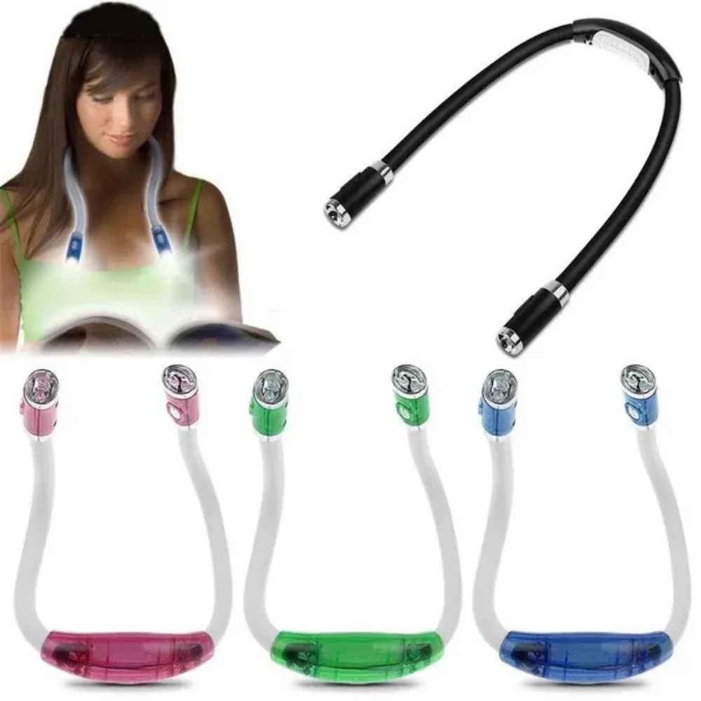 Adjustable LED Study Reading Huggy light Neck Book Night Lamp Torch