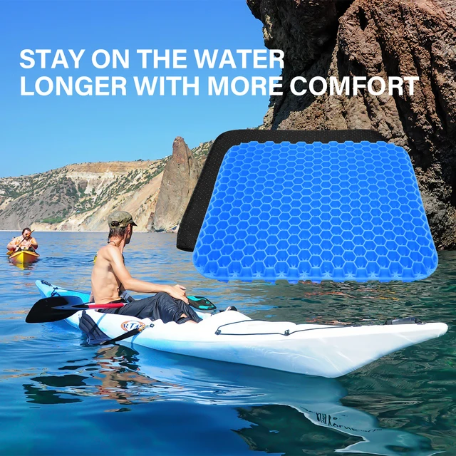  Gel Kayak Seat Cushion with Washable Non-Slip Cover,Waterproof  Double Thicken Layer Paddle Board Seat Cushion,Breathable Honeycomb Design  Gel Seat Cushion for Kayaks Paddling Boat and Fishing (Large) : Sports &  Outdoors