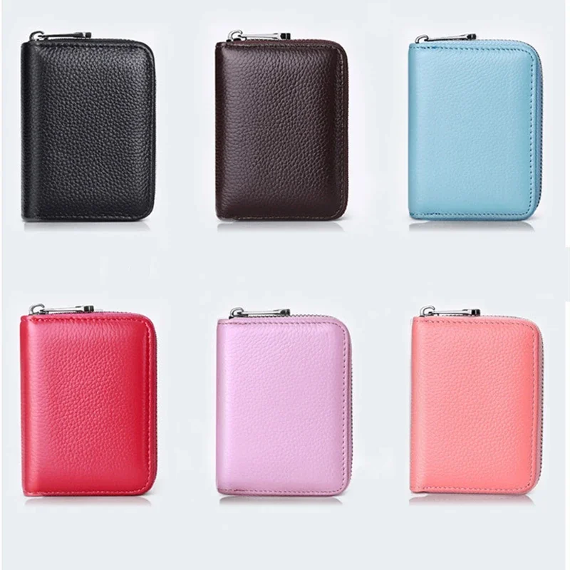 ID Cards Holders Bank Credit Bus Cards Cover Anti Demagnetization Coin Pouch Wallets Bag Business Zipper Card Holder Organizer